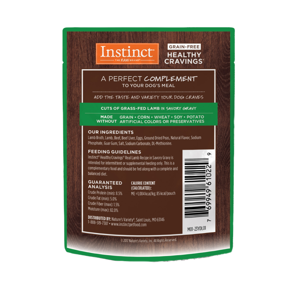 Instinct Healthy Cravings Grain-Free Real Lamb Recipe Wet Dog Food Topper image number null