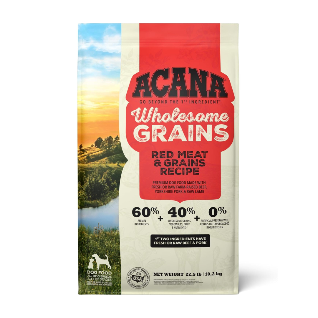 Buy ACANA Wholesome Grains Red Meat Grains 22.5 lb for USD 78.99 CentinelaFeed