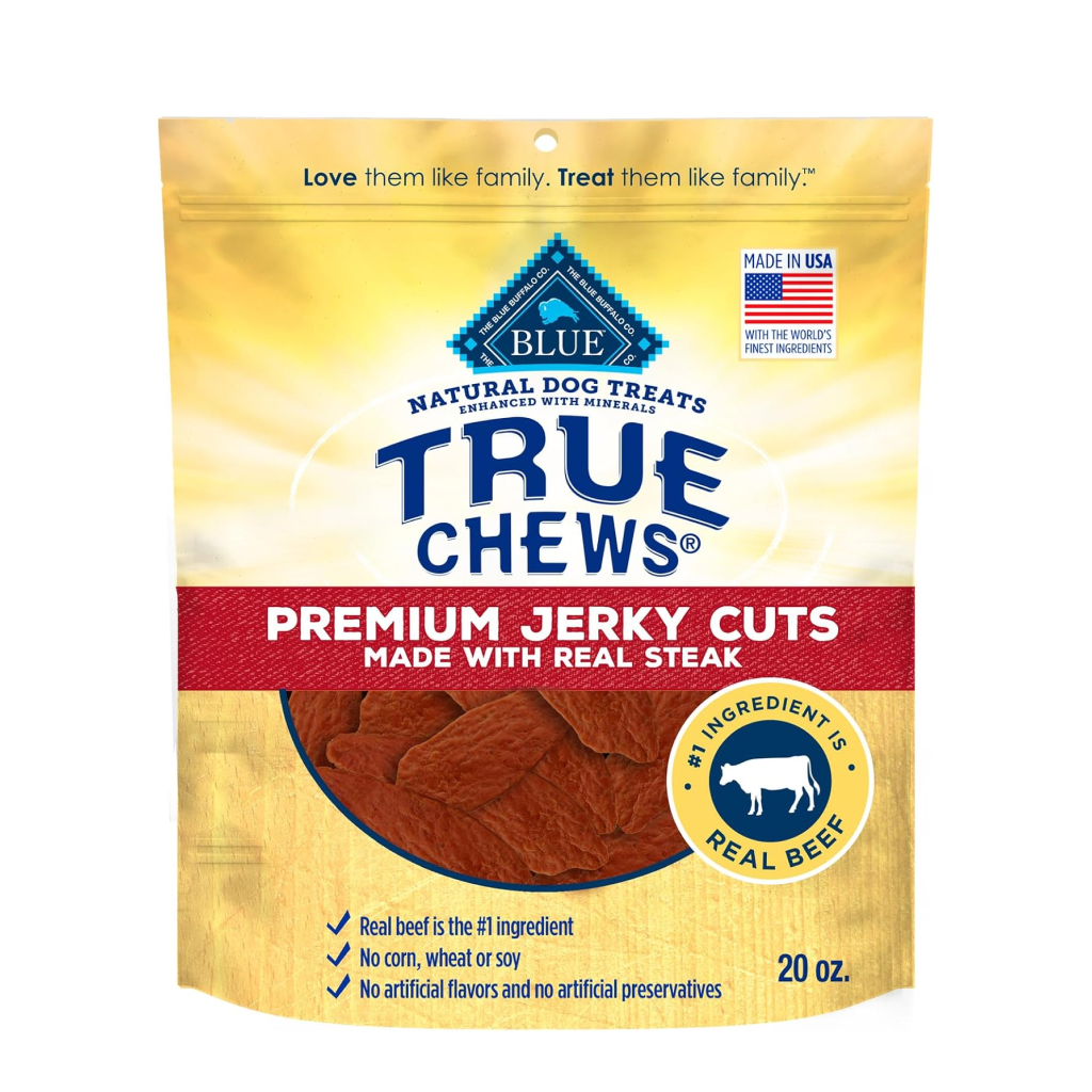 Blue Buffalo BLUE True Chews Premium Jerky Cuts with Real Steak Natural Dog Treats, 20-oz image number null