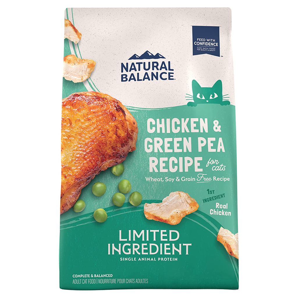 Natural Balance Limited Ingredient Diet Chicken & Green Pea Grain-Free Dry Adult Cat Food, 10-lb image number null