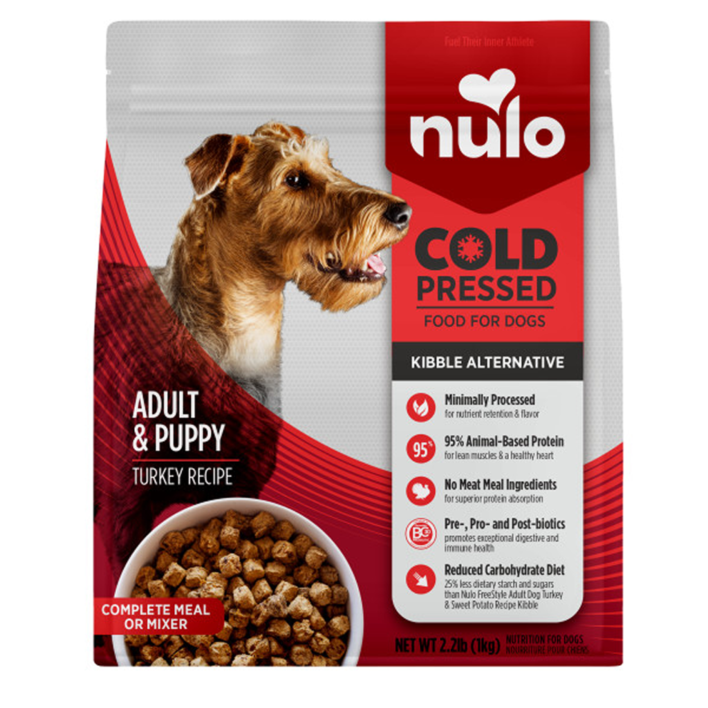 Nulo Cold Pressed Turkey Recipe Grain-Free Puppy & Adult Dry Dog Food, 2.2LB Bag image number null