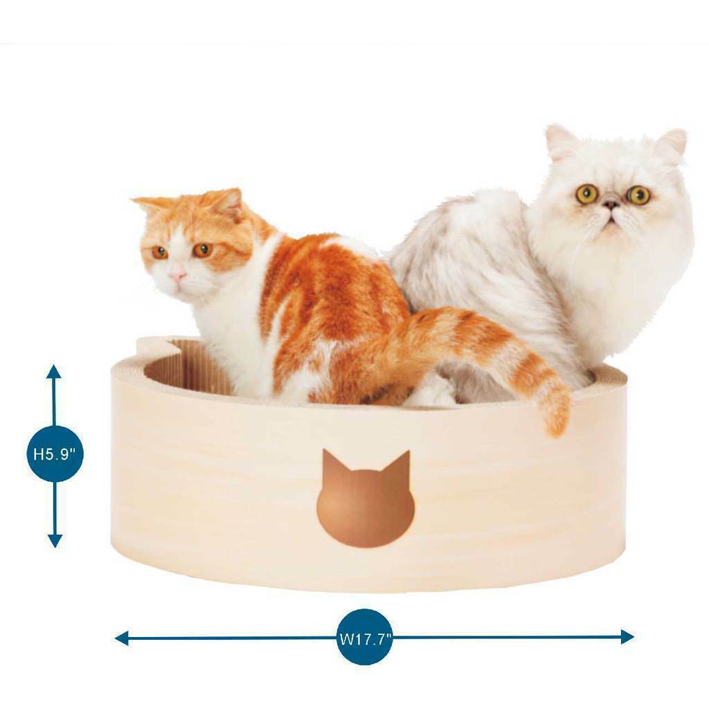 Cat-Headed Scratcher Bed Birch Large image number null