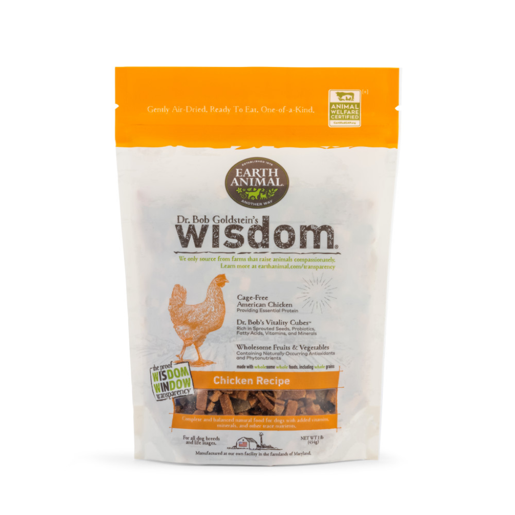 Earth Animal Wisdom Chicken Air-Dried Dog Food, 1-lb Bag image number null