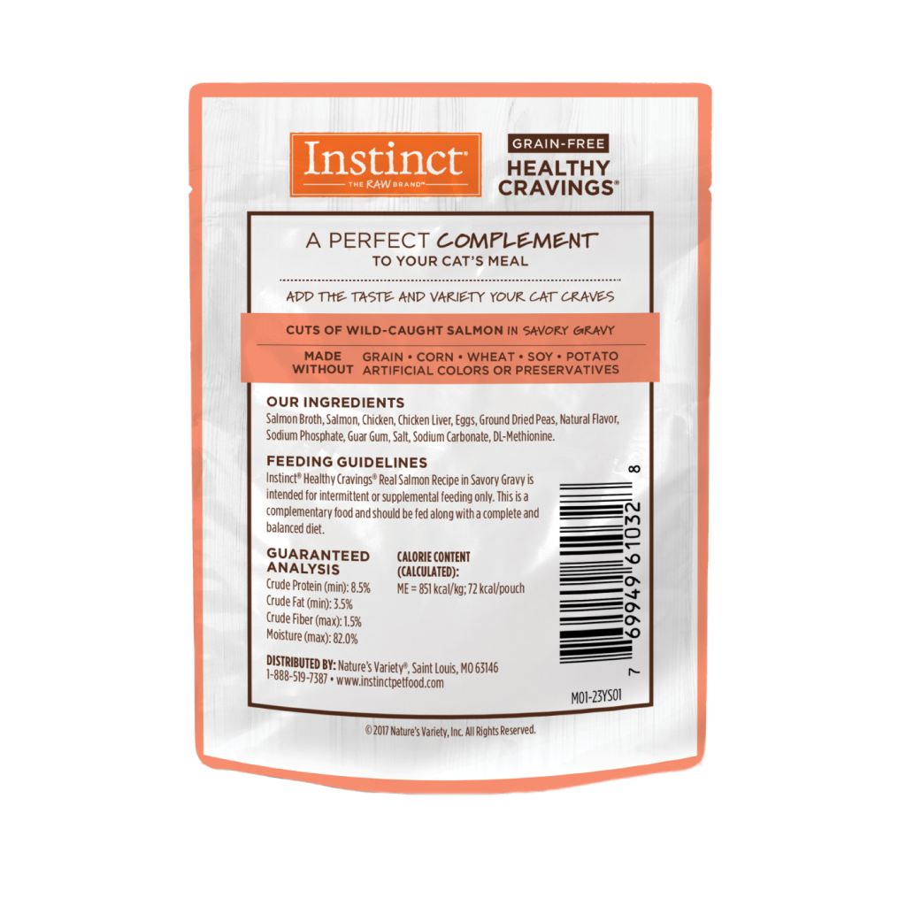Instinct Healthy Cravings Grain-Free Real Salmon Recipe In Savory Gravy Wet Cat Food Topper image number null