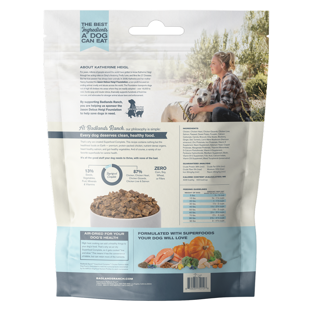 Badlands Ranch Air- Dried Grain- Free Superfood Complete Chicken, 11.5-oz image number null
