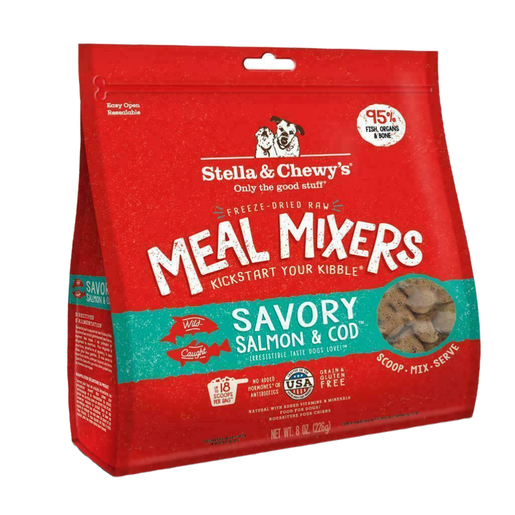 Stella & Chewy's Dog Freeze-Dried Raw, Savory Salmon & Cod Meal Mixers, 8-oz image number null