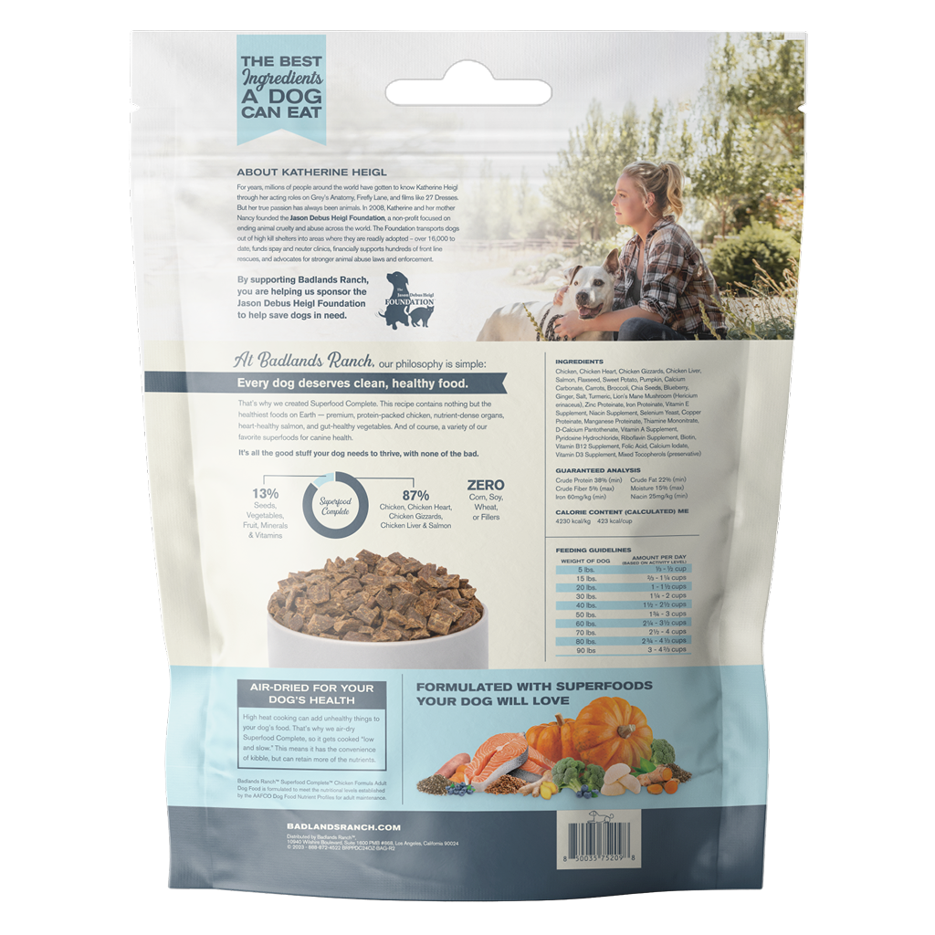Badlands Ranch Air- Dried Grain- Free Superfood Complete Chicken, 24-oz image number null