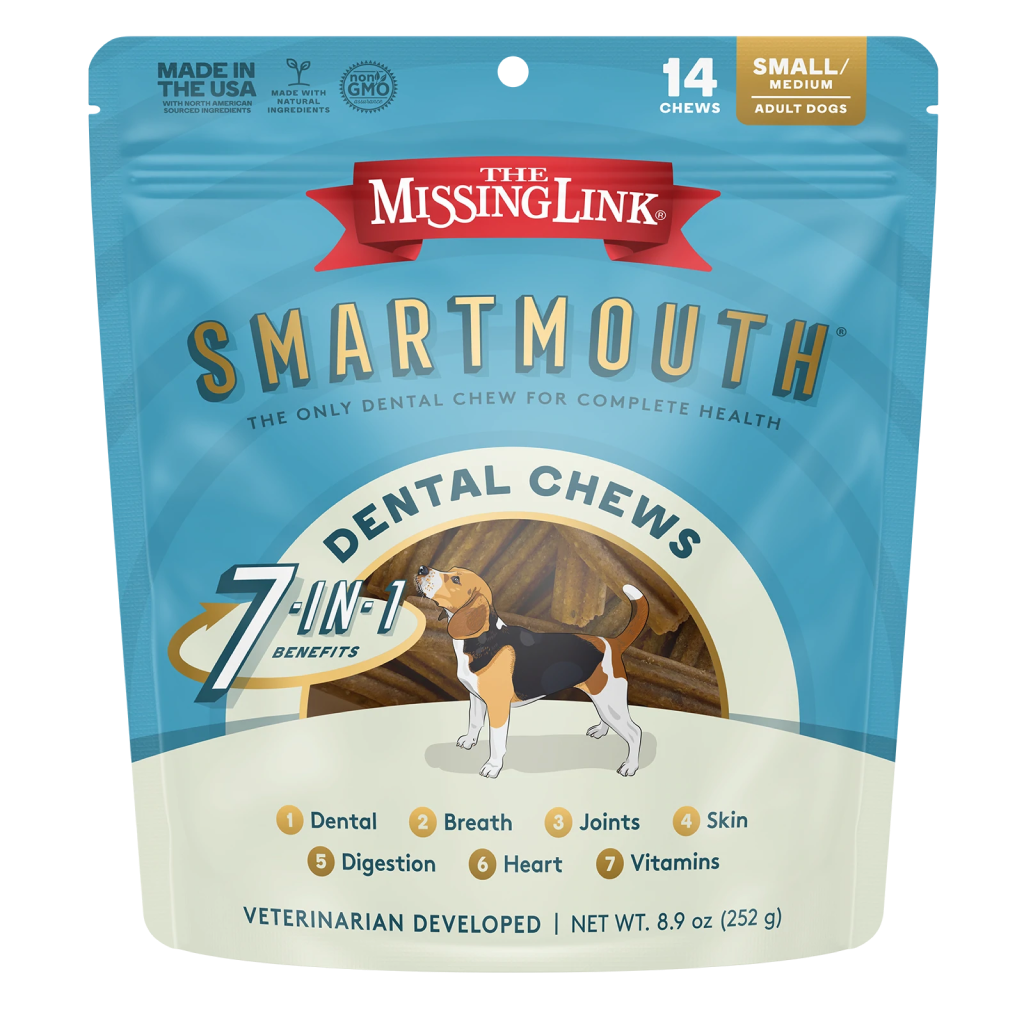 The Missing Link Smartmouth™ Dental Chews For Small/Medium Dogs 14 Count image number null
