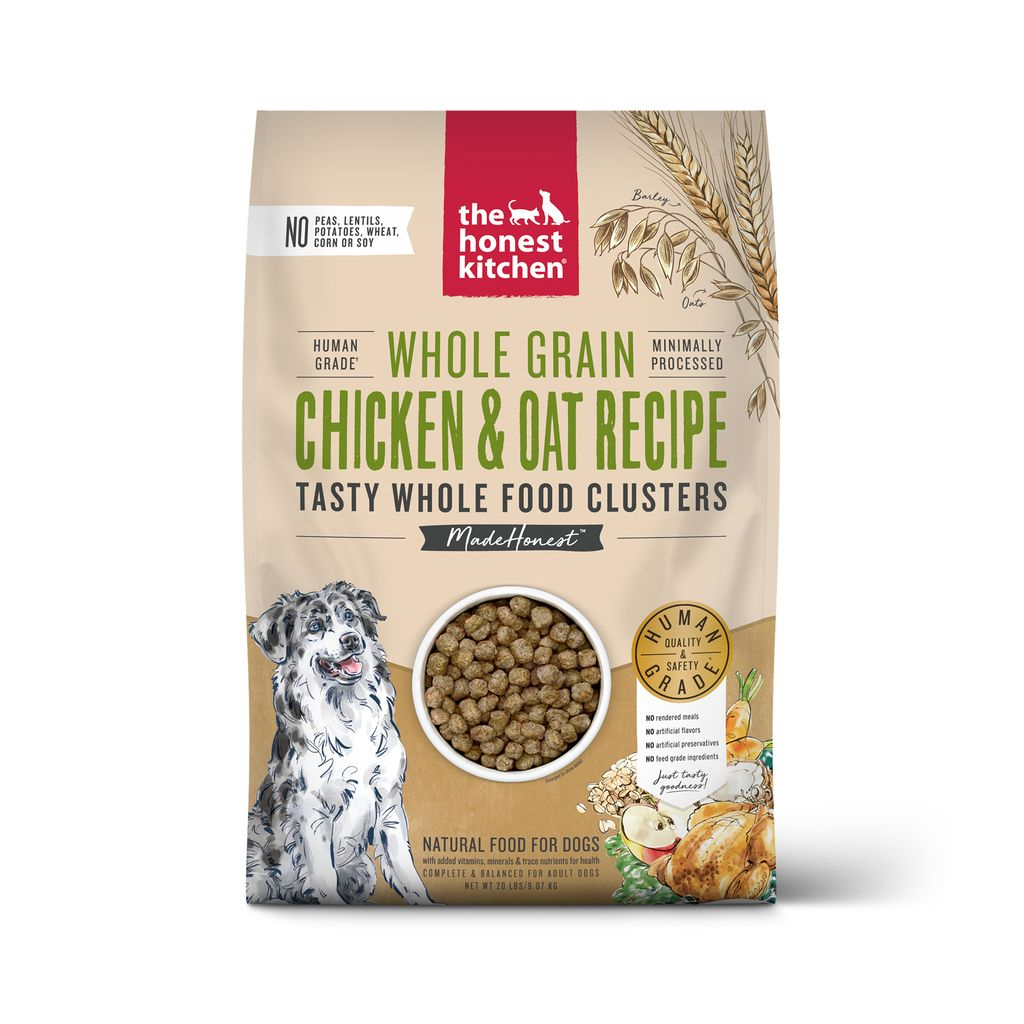 The Honest Kitchen Whole Grain Chicken & Oat Whole Food Clusters Dry Dog Food, 20-lb image number null