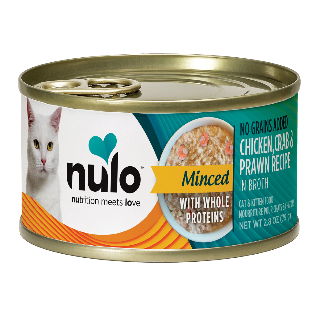 Nulo Minced Cat Chicken, Crab & Prawn Cans with Whole Proteins, 2.8-oz image number null