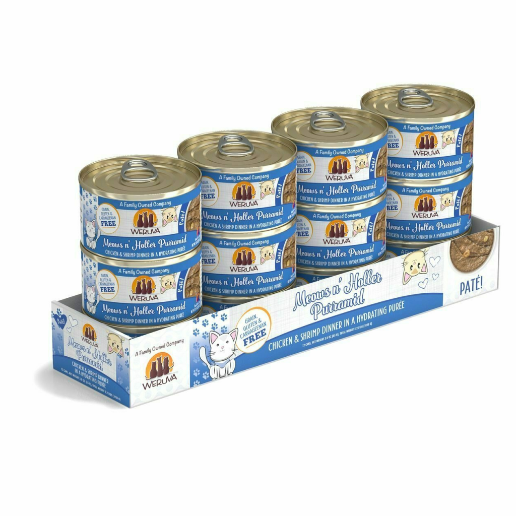 Weruva Classic Cat Pate, Meows N' Holler Purramid With Chicken & Shrimp image number null