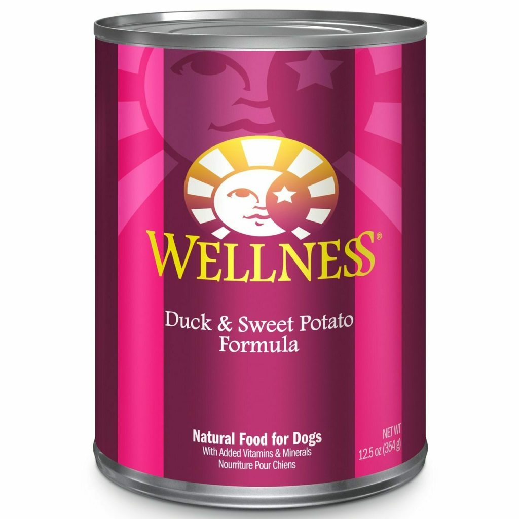 Wellness Complete Health Natural Wet Canned Dog Food, Duck & Sweet Potato, 12.5-oz Can image number null