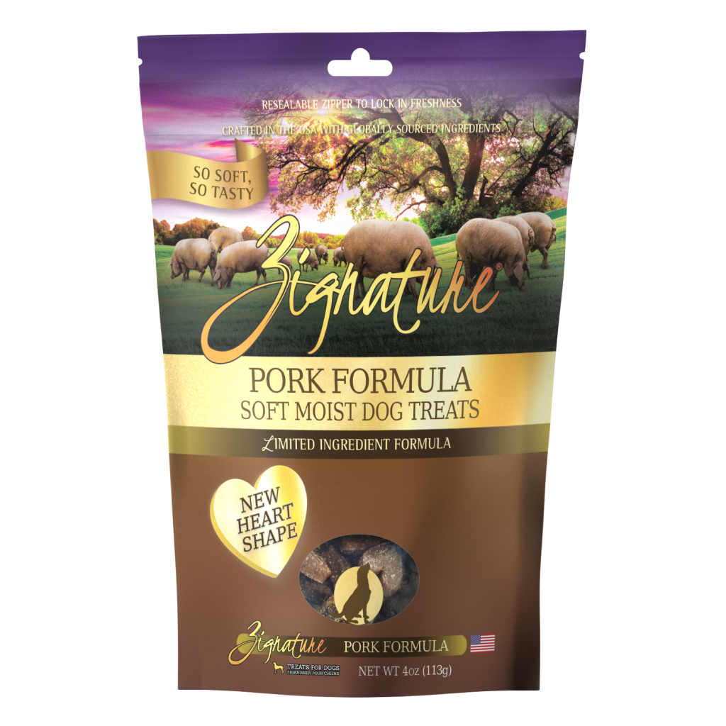 Zignature Pork Formula Soft Moist Treats For Dogs, 4-Oz image number null