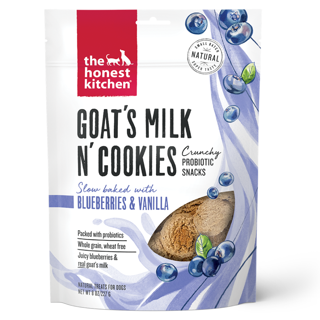 The Honest Kitchen Goat's Milk N' Cookies: Slow Baked with Blueberries & Vanilla, 8-oz Bag image number null
