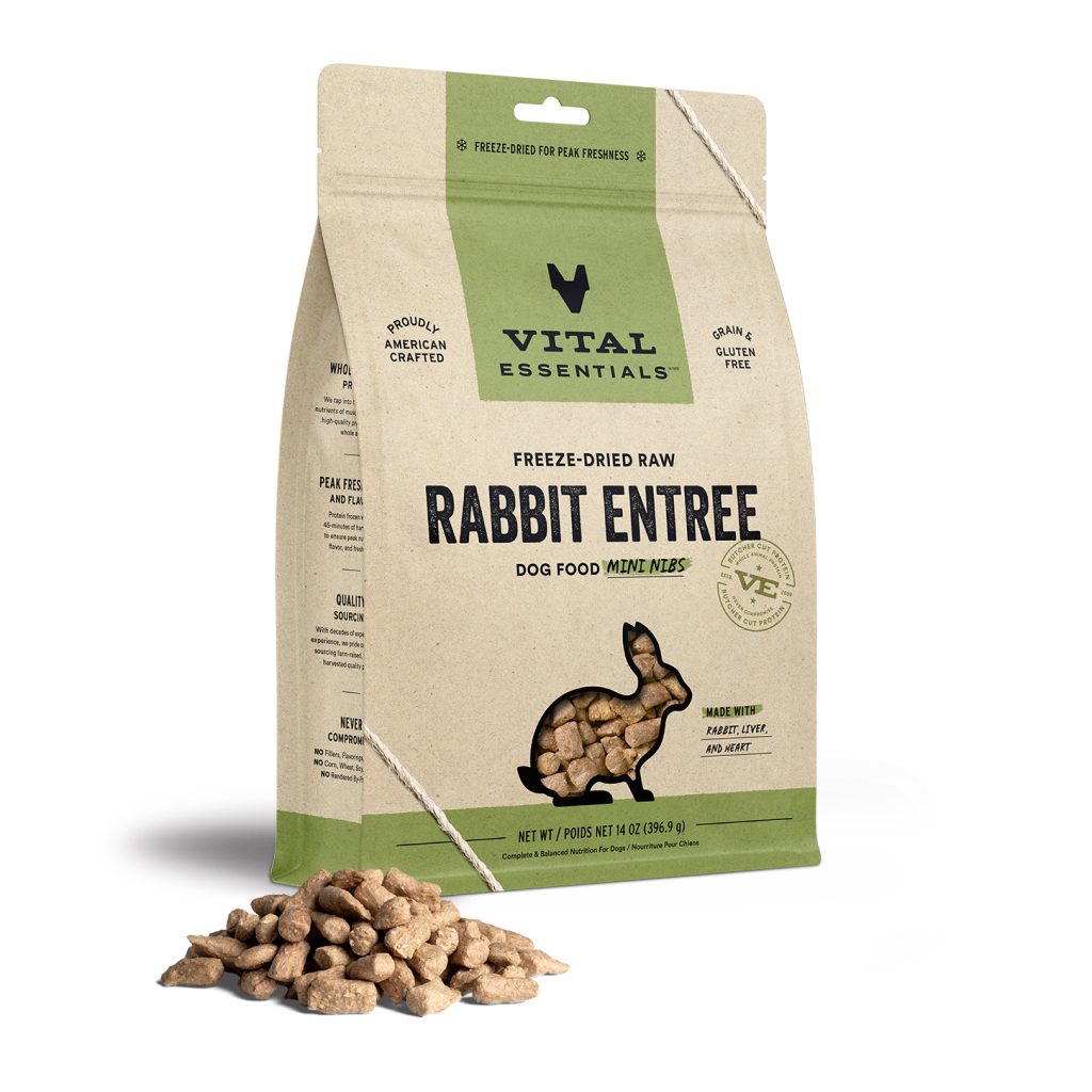 Vital Essentials Grain Free Rabbit Mini Nibs Entree Freeze Dried Dog Food Vital Essentials Grain Free Rabbit Mini Nibs Entree Freeze Dried Dog Food