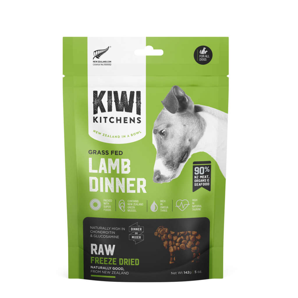 Kiwi Kitchens Raw Freeze Dried Lamb Dinner Dog Food, 5-oz image number null
