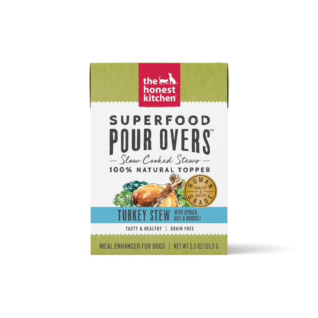 The Honest Kitchen Superfood POUR OVERS™ Turkey Stew with Spinach, Kale, & Broccoli, 5.5-oz image number null