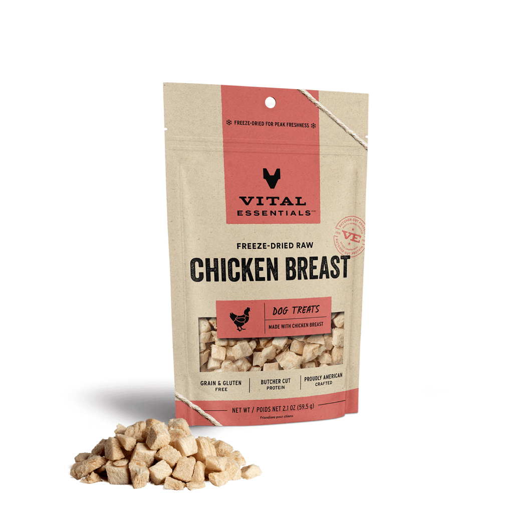 Vital Essentials Freeze-Dried Chicken Breast Dog Treat, 2.1-oz image number null