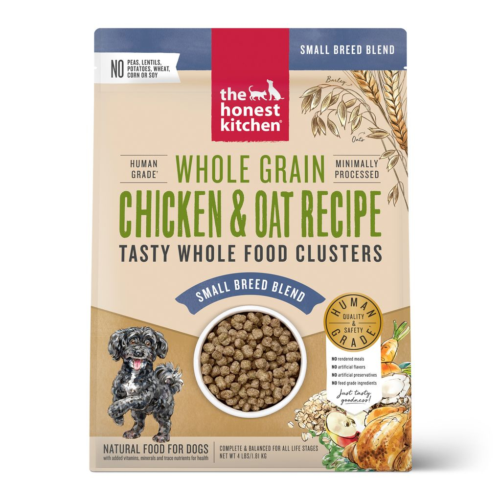 The Honest Kitchen Whole Grain Chicken Whole Food Clusters for Small Breed Dry Dog Food, 4-lb  image number null