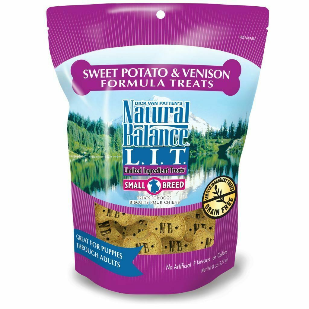 Natural Balance L.I.T. Limited Ingredient Treats Sweet Potato & Venison Formula Dog Treats (Small Breed), 8-oz image number null