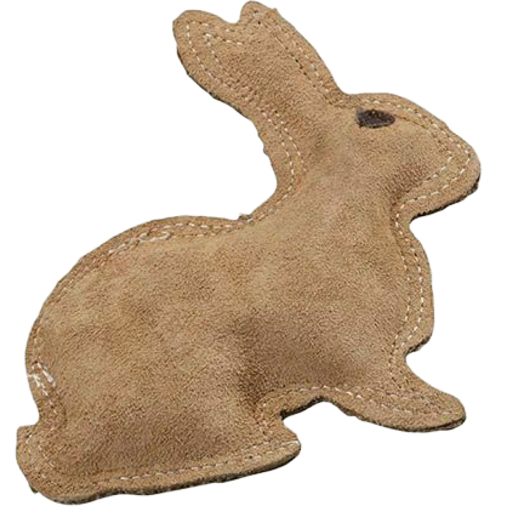 Durafused Leather Rabbit Dog Toy image number null