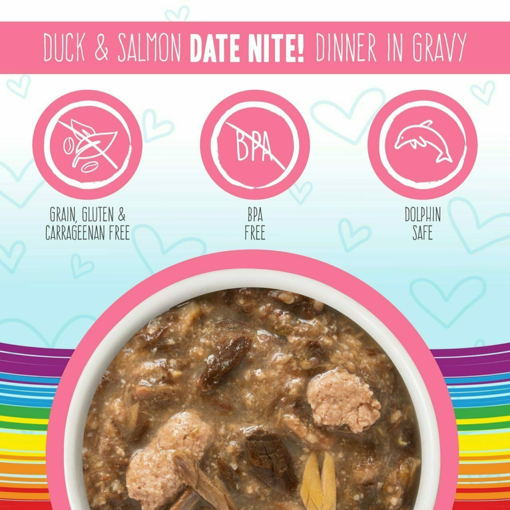 B.F.F. Omg - Best Feline Friend Oh My Gravy!, Date Nite! With Duck & Salmon In Gravy Cat Food By Weruva, 2.8-oz Pouch image number null