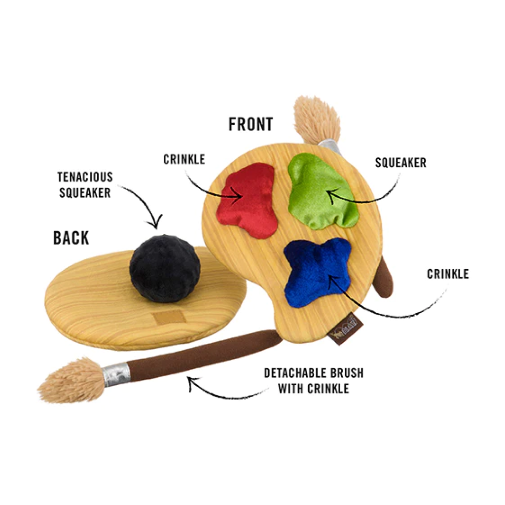 P.L.A.Y. Pet Puppy's Palette Artist Plush Toy, 1-count image number null