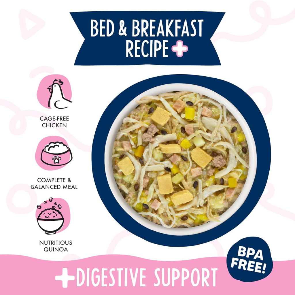 Weruva Meals 'n More Bed and Breakfast Recipe Plus Digestive Support Wet Dog Food Cup, 3.5-oz image number null