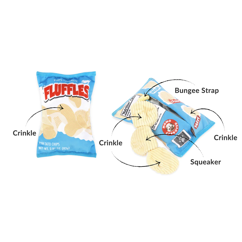 P.L.A.Y. Pet Fluffles Chips Snack Attack Plush Toy, 1-count image number null