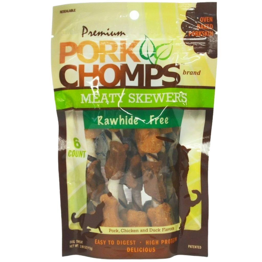 Pork Chomps Meaty Skewers 6 Count image number null