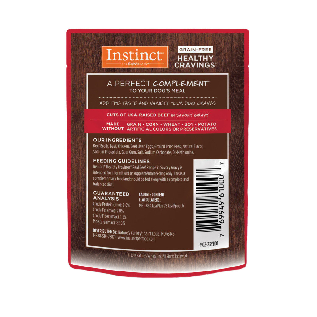 Instinct Healthy Cravings Grain-Free Real Beef Recipe Wet Dog Food Topper image number null