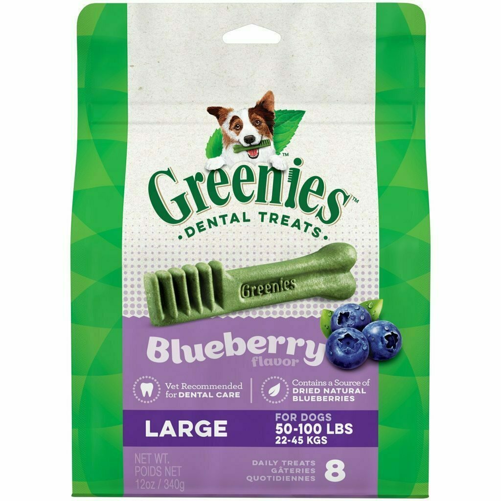 Greenies - Flavors Dog Large Adult Oral Care Blueberry Chew 12-oz image number null