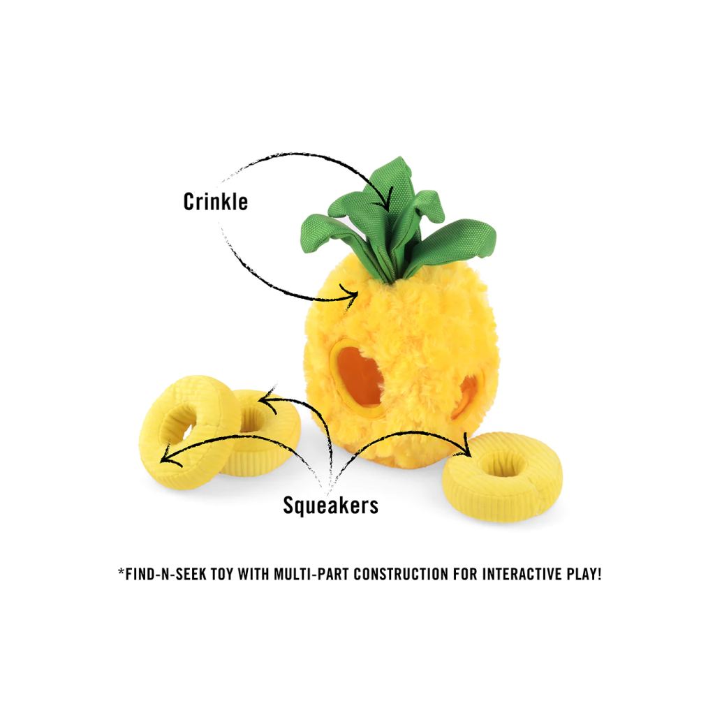 P.L.A.Y. Pet Pineapple Tropical Paradise Plush Toy, 1-count image number null