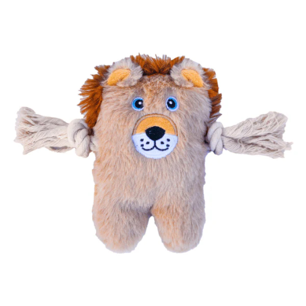 Patchwork Pet Lion Greybar Dog Toy for Small Dogs, 6-in image number null