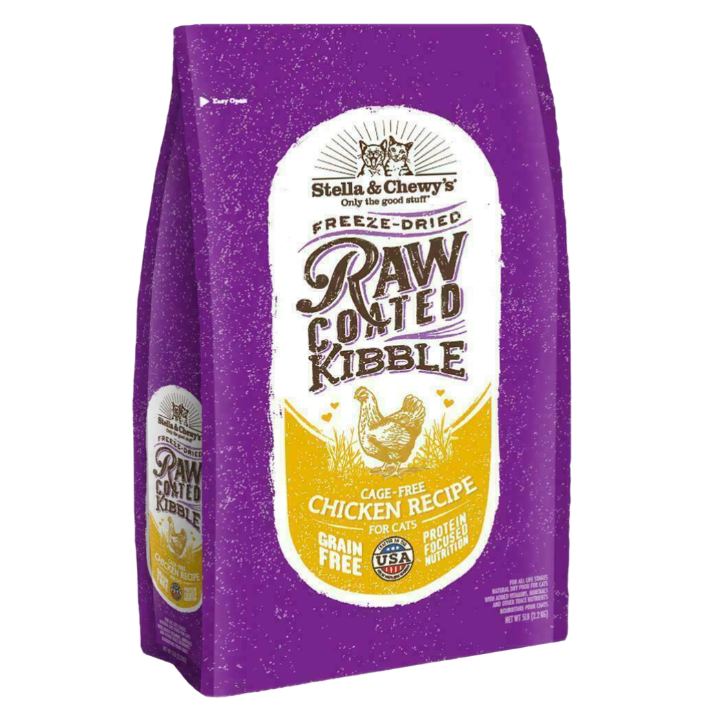 Stella & Chewy's Cat Raw Coated Kibble, Cage-Free Chicken Recipe, 5-lbs image number null