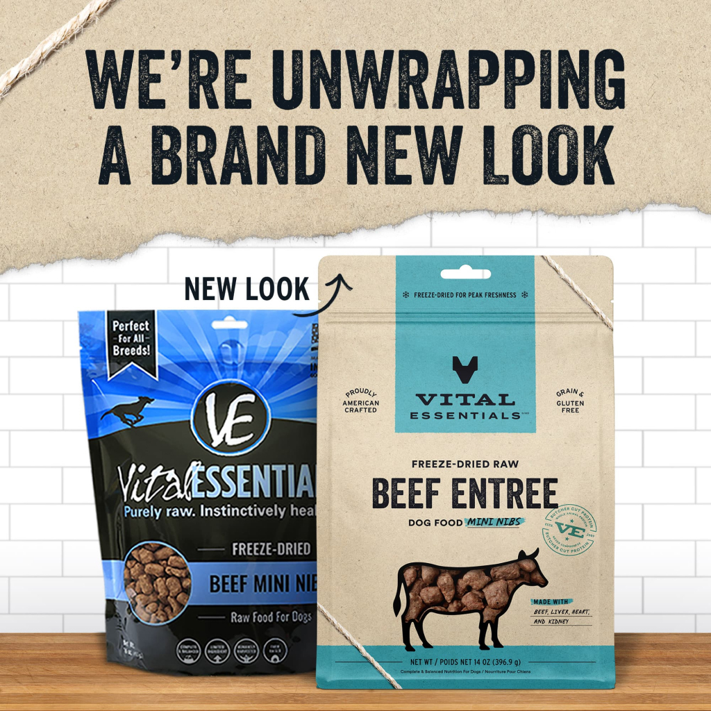 Vital Essentials Freeze-Dried Beef Mini-Nibs Dog Entree, 14-oz image number null