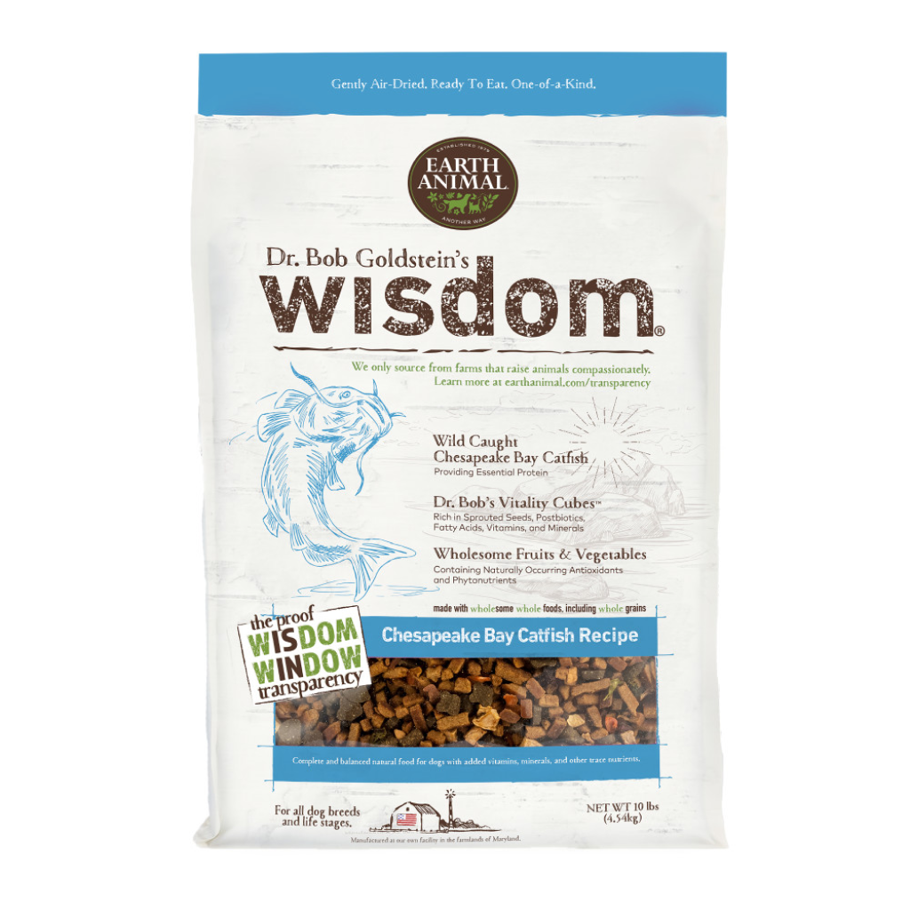 Earth Animal Wisdom Catfish Air-Dried Dog Food, 10-lb Bag image number null