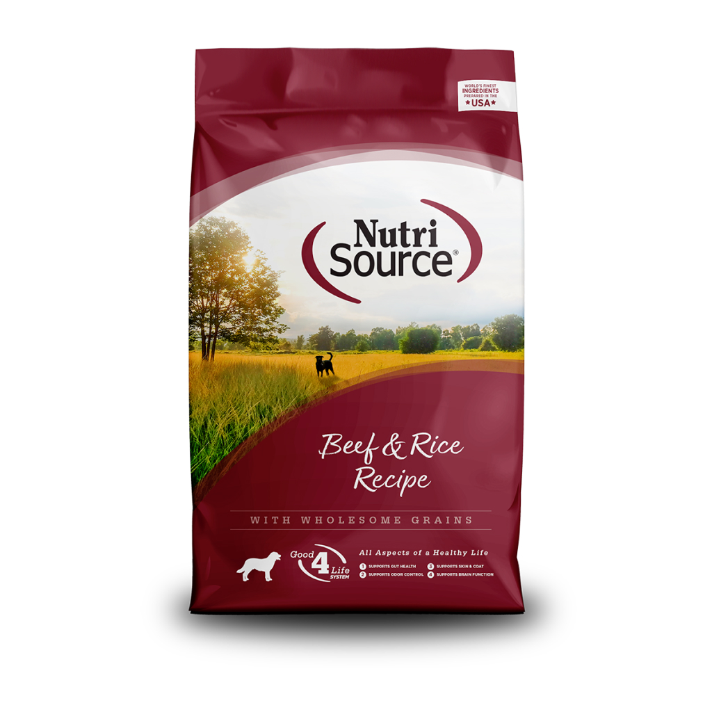 NutriSource Beef & Rice Dog Dry Food, 5-lb image number null
