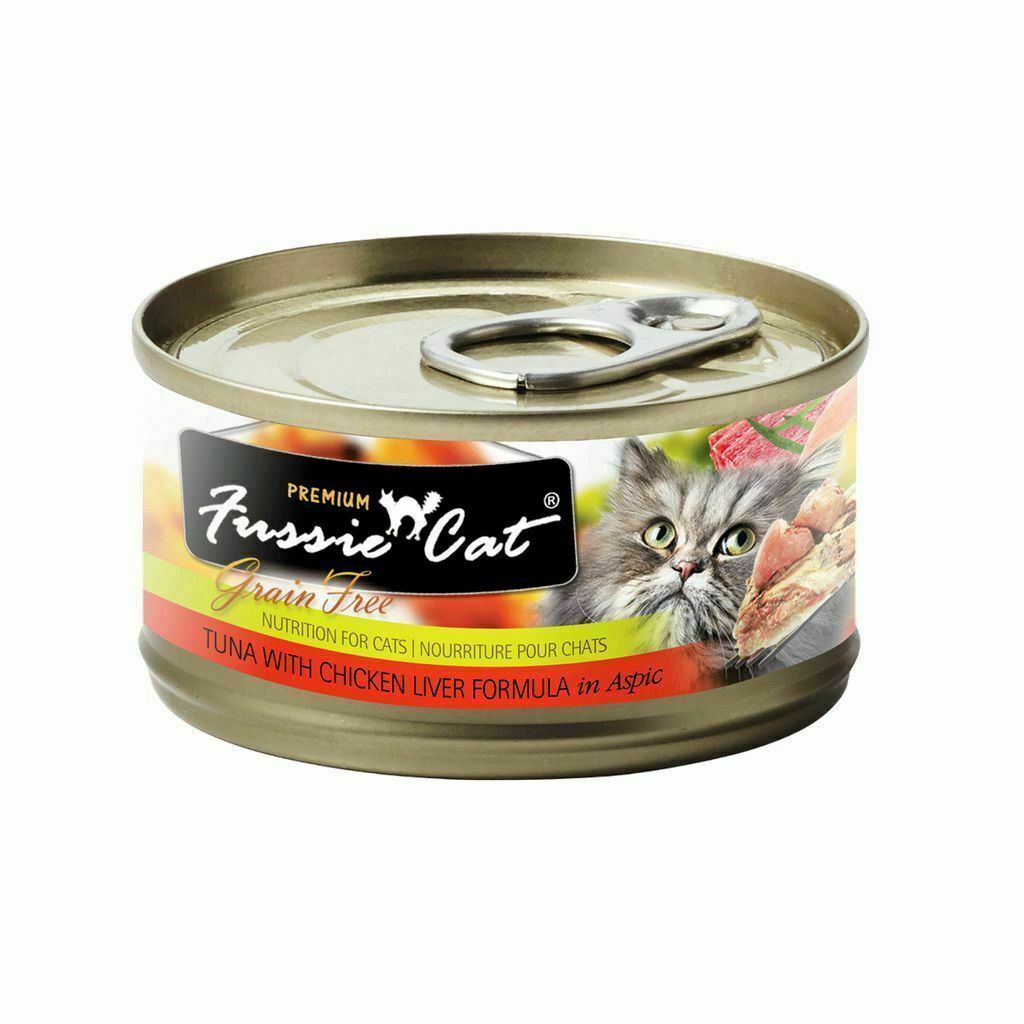 Fussie Cat Premium Tuna With Chicken Liver Formula In Aspic 2.82-oz image number null