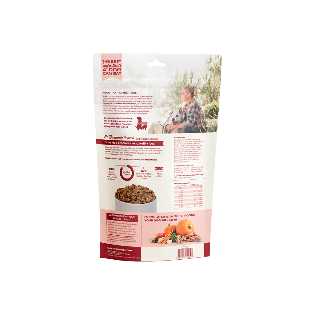 Badlands Ranch Air- Dried Grain- Free Superfood Complete Bison & Beef Formula, 11.5-oz image number null