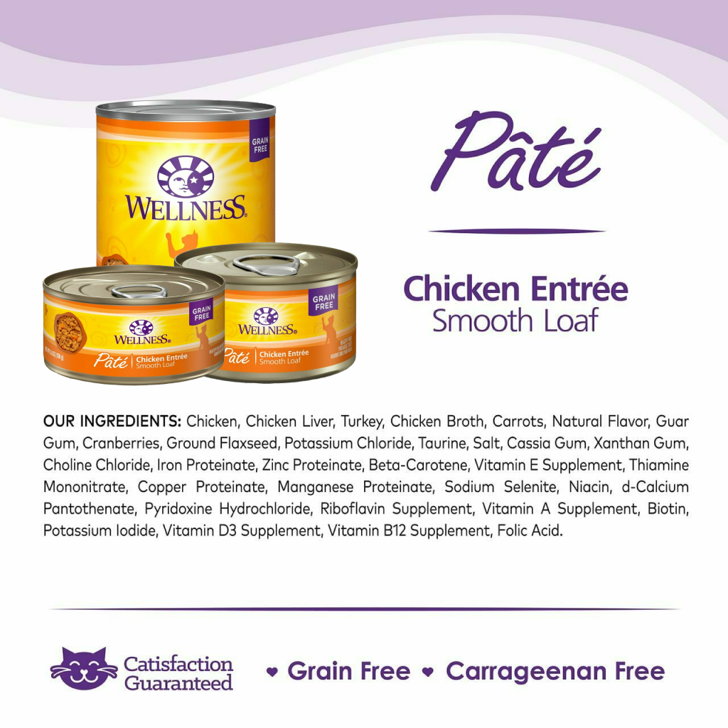 Wellness Complete Health Natural Grain Free Wet Canned Cat Food, Chicken image number null