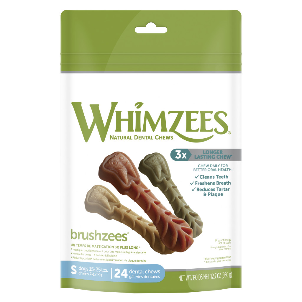 Whimzees Dog Brushzees Natural Dental Chews, Small image number null
