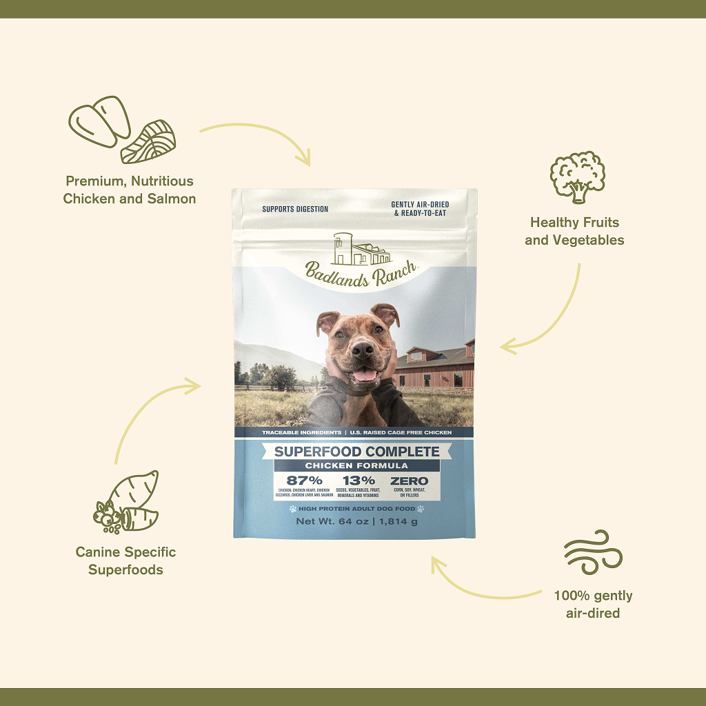 Badlands Ranch Air- Dried Grain- Free Superfood Complete Chicken Formula, 64-oz image number null