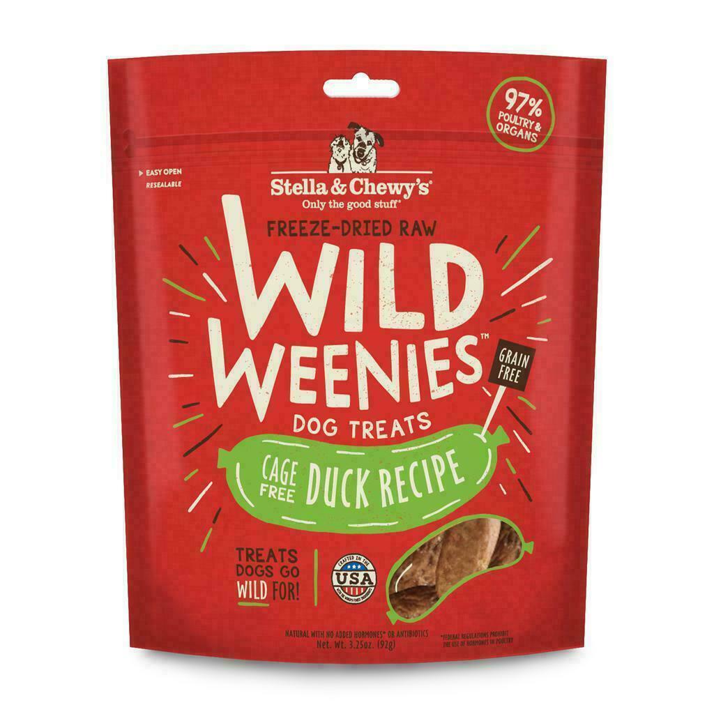 Stella & Chewy's Freeze-Dried Raw Duck Wild Weenies Dog Treats, 3.25-oz image number null