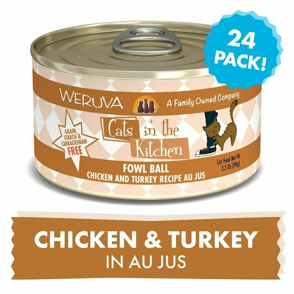 Weruva Cats In The Kitchen, Fowl Ball With Chicken & Turkey Au Jus Cat Food image number null