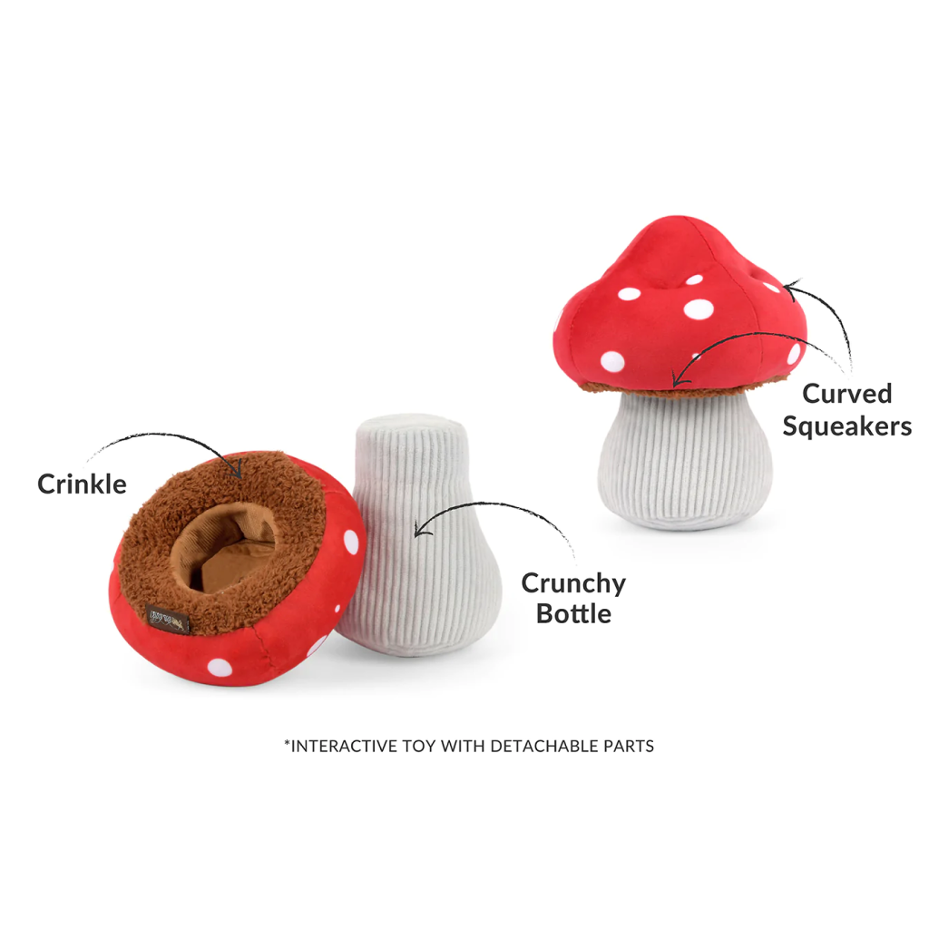 P.L.A.Y. Pet Mutt Mushroom Garden Plush Toy, 1-count image number null