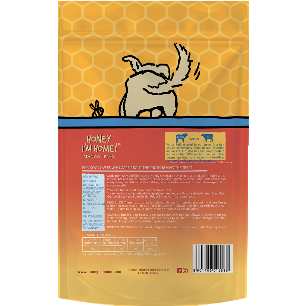 Natural Honey Coated Buffalo Treats, Mango Jerky image number null