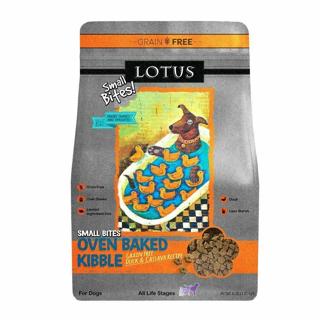 Lotus Small Bites Duck Recipe Dry Dog Food, 4-lb image number null
