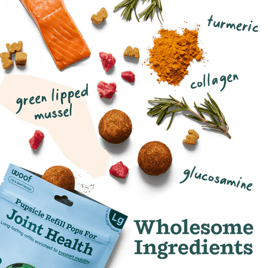 Woof Refillable Joint Health Wellness Pops for Dogs, 8-oz, Large image number null