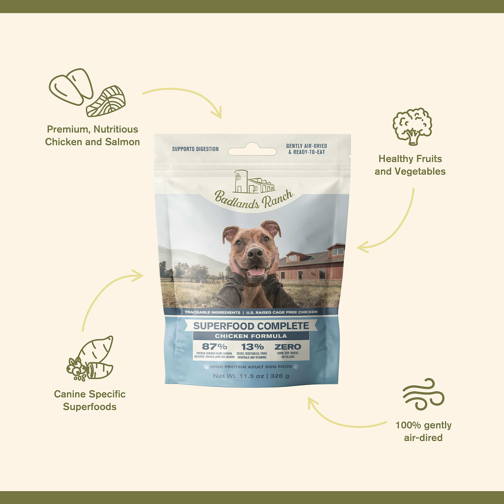 Badlands Ranch Air- Dried Grain- Free Superfood Complete Chicken, 11.5-oz image number null